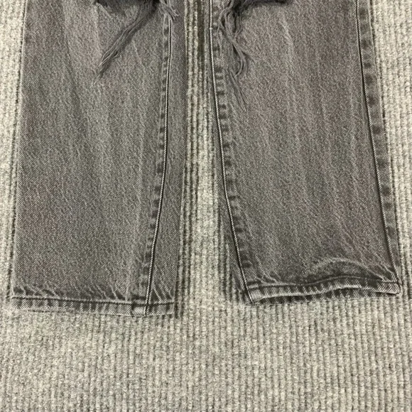 Pacsun Jeans Womens 25  Black Denim Dad Jean Distressed Baggy High‎ Rise 25x30 - Picture 2 of 16